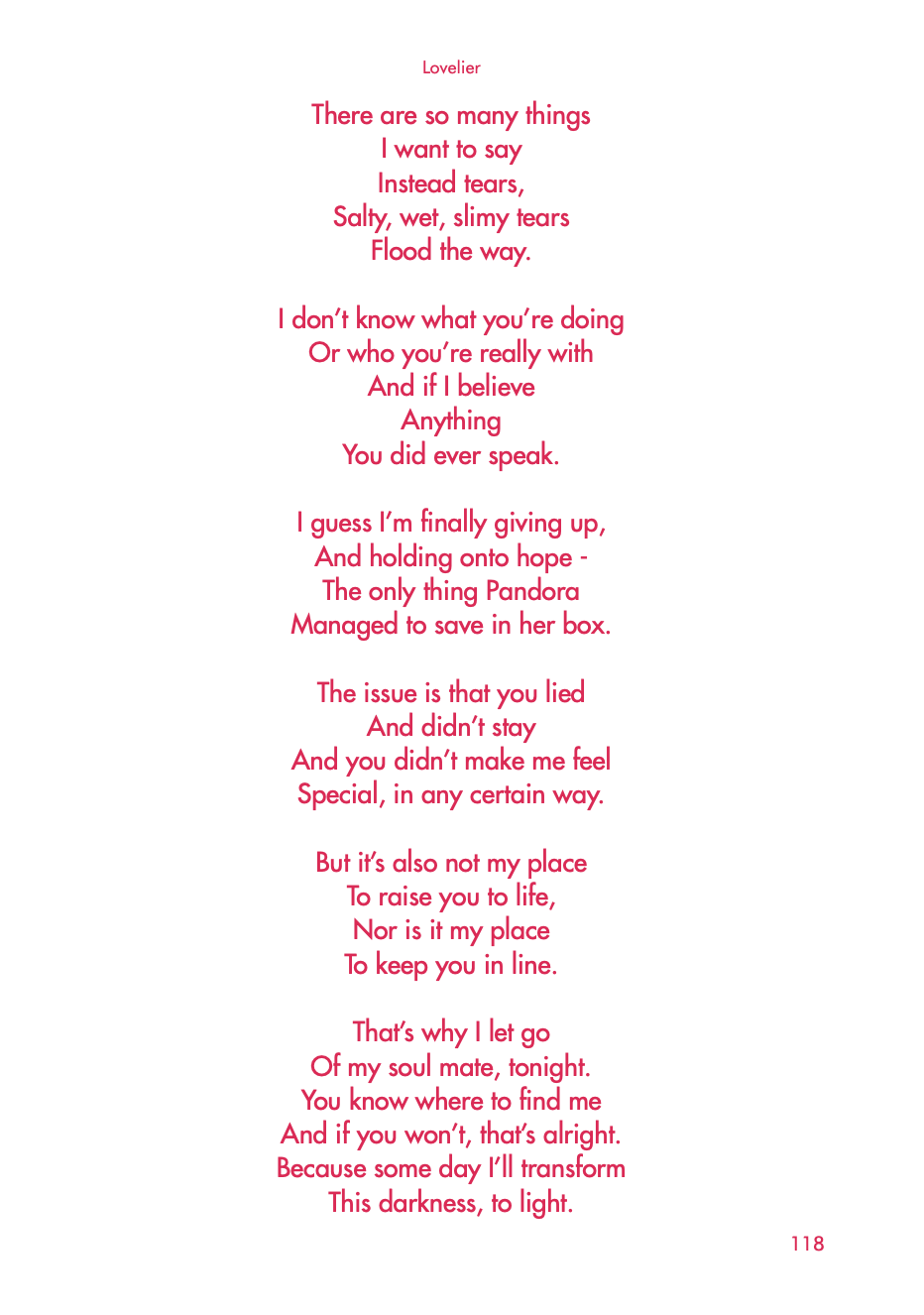 A poem from the book "Lovelier - The Goddess and The Dragon."